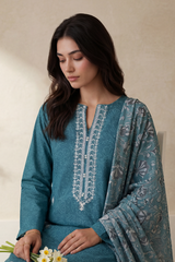 Embroidered Kurta Dupatta Trouser - 3202
