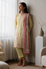 Embroidered Kurta Dupatta Trouser - 3280