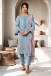 Embroidered Kurta Dupatta Trouser - 3286