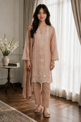 Embroidered Kurta Dupatta Trouser - 3287 - Asian Style House