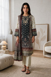 Embroidered Kurta Dupatta Trouser - 3313 - Asian Style House
