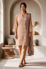 Embroidered Kurta Dupatta Trouser - 3372