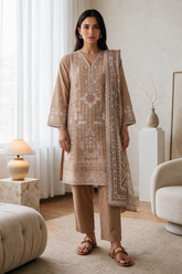 Embroidered Kurta Dupatta Trouser - 3399 - Asian Style House