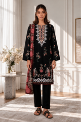 Embroidered Kurta Dupatta Trouser - 3402