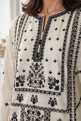 Embroidered Kurta Dupatta Trouser - 3409