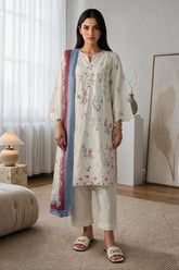 Embroidered Kurta Dupatta Trouser - 3412 - Asian Style House