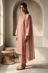 Embroidered Kurta Dupatta Trouser - 3421