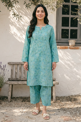 Embroidered Kurta Trouser - 2094 - Asian Style House