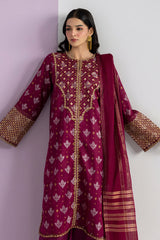Embroidered Kurta Dupatta Trouser - 2537