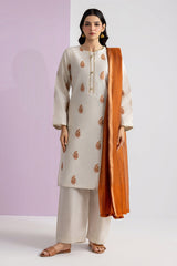 Embroidered Kurta Dupatta Trouser - 2554