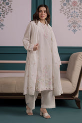 Embroidered Kurta Shawl Trouser - 2555 - Asian Style House