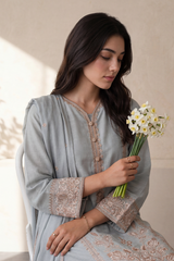 Embroidered Kurta Dupatta Trouser - 2594