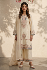 Embroidered Kurta Dupatta Trouser - 2602 - Asian Style House