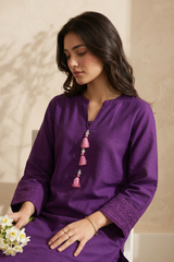 Embroidered Kurta Dupatta Trouser - 2886