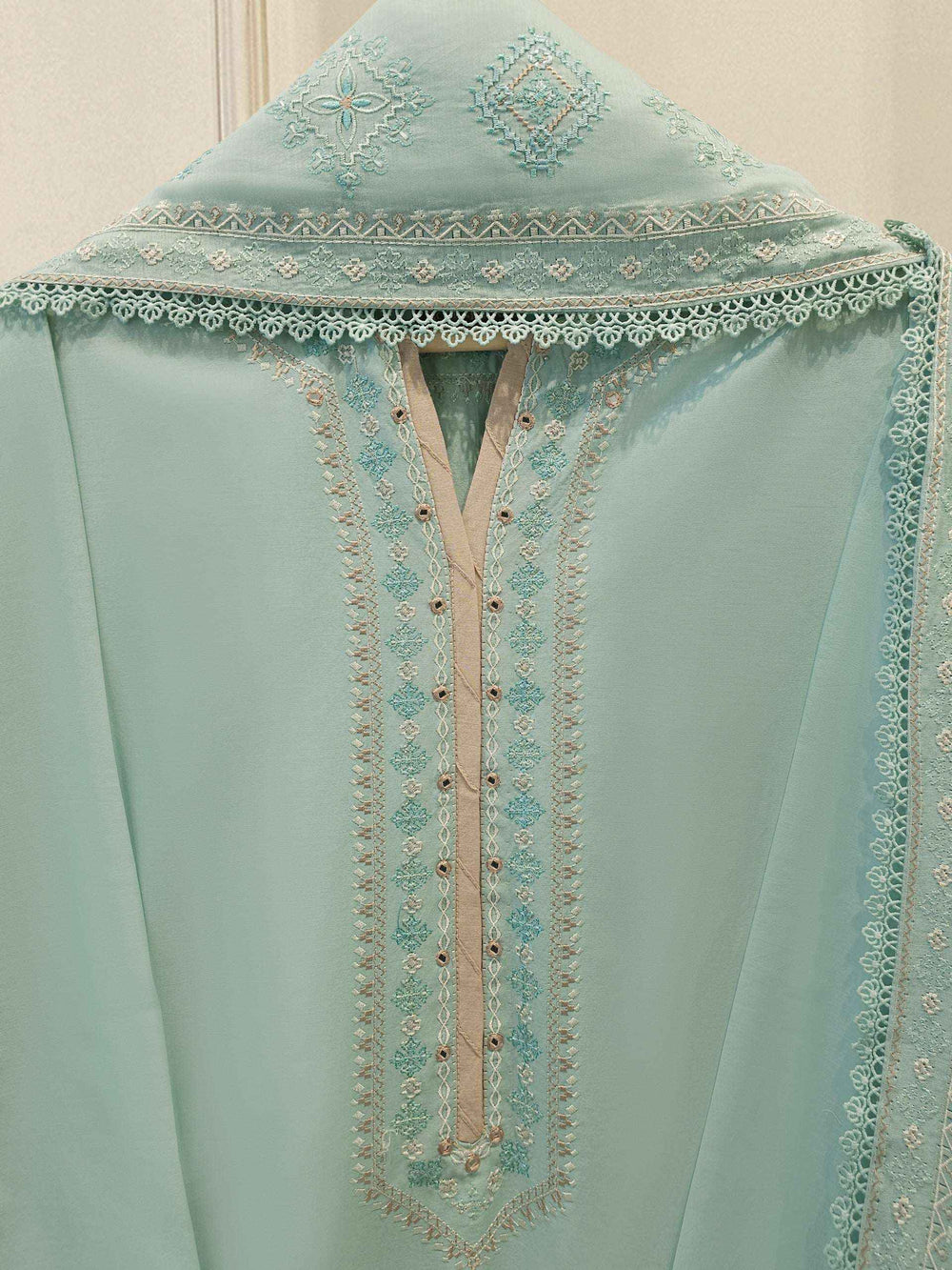2 Piece - Embroidered Cambric Suit S115334