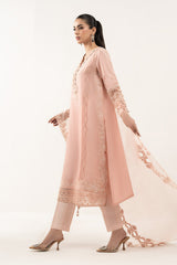 3 Piece Embroidered Raw Silk Suit