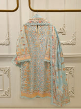 2-Piece Embroidered Digital Printed Cambric Suit S114760
