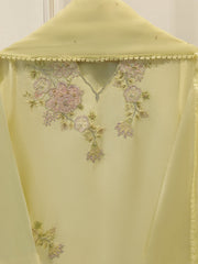 3 Piece- Pure Sheesha Silk Embroidered Suit S114793