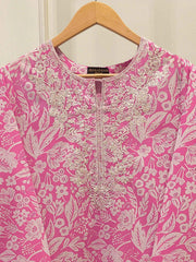 2 Piece - Embroidered Digital Printed Cambric Suit S114816