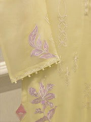 2 Piece - Pure Embroidered Cotton Net Suit S114935