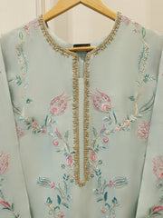 Pure Sheesha Silk Embroidered Shirt S114956