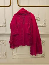 3 Piece- Pure Sheesha Silk Embroidered Suit S115108