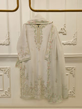 3 Piece- Pure Sheesha Silk Embroidered Suit S115118