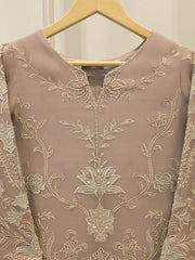 2 Piece - Pure Organza Embroidered Suit S114939