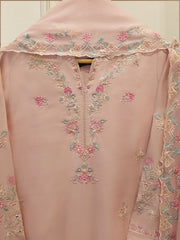 3 Piece - Pure Khaddi Silk Embroidered Suit S115255