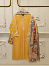 3 Piece- Pure Sheesha Silk Embroidered Suit S115384