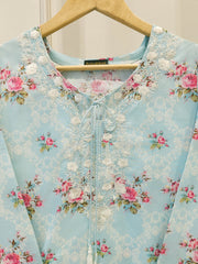 Digital Printed Embroidered Lawn Shirt S114952