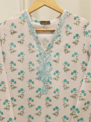 Digital Printed Embroidered Cambric Shirt S112357