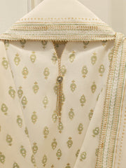 3 Piece - Hand Block Printed Kora Cotton Suit S114195