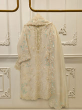 3 Piece - Pure Organza Embroidered Suit S114277