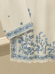 3 Piece - Pure Embroidered Korean Silk Suit S114474