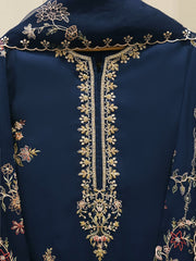 3 Piece - Pure Khaddi Silk Embroidered Suit S114674