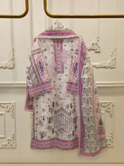 2-Piece Embroidered Digital Printed Cambric Suit S114754