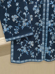 3 Piece - Pure Organza Embroidered Suit S114721