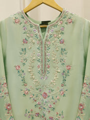 Pure Embroidered Sheesha Silk Shirt S114943
