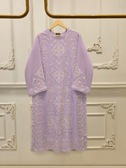 2 Piece - Pure Embroidered Cotton Net Suit S114117