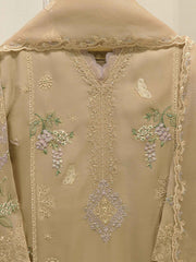 3 Piece - Embroidered Khadi Silk Suit WS00395