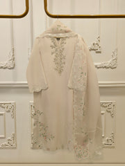 3 Piece - Pure Khaddi Silk Embroidered Suit S115165