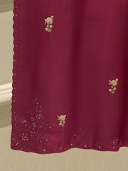 3 Piece- Pure Sheesha Silk Embroidered Suit S115228