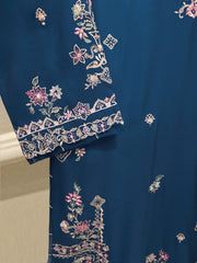 3 Piece - Pure Khaddi Silk Embroidered Suit S115237