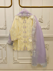 3 Piece- Pure Sheesha Silk Embroidered Suit S115271