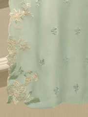 3 Piece- Pure Sheesha Silk Embroidered Suit S115276