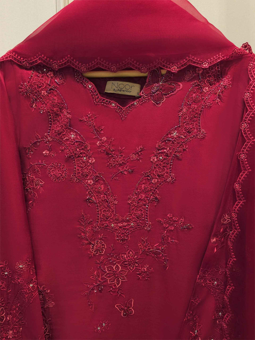 3 Piece - Embroidered Khadi Silk Suit WS00410