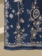 3 Piece- Pure Sheesha Silk Embroidered Suit S115399