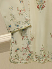 3 Piece- Pure Sheesha Silk Embroidered Suit S115407