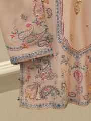 3 Piece- Pure Sheesha Silk Embroidered Suit S115405